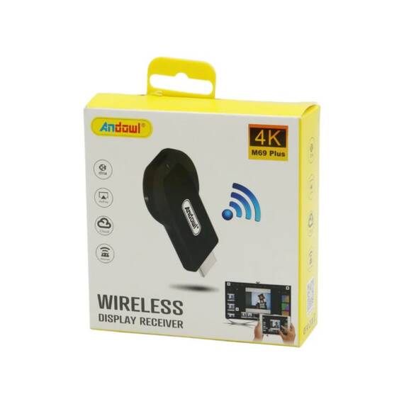 Receiver Wireless Pentru Sincronizare Ecran Telefon Wireless, HDMI, Culoare (tm): negru - 2- Roveli