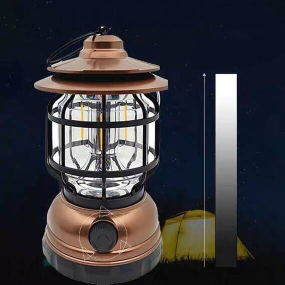 Lampa solara, portabila, de camping, cu LED, reincarcabila USB : Culoare - maro, Set - 1 bucata, Culoare (tm): maro, Set (tm): 1 buc - 3- Roveli