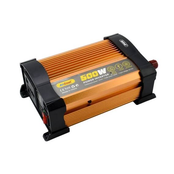 Invertor de tensiune de la 12V la 220V : Putere - 500 W - 3- Roveli