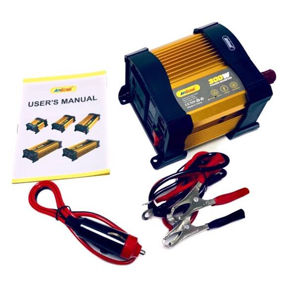 Invertor de tensiune de la 12V la 220V : Putere - 300 W - 7- Roveli