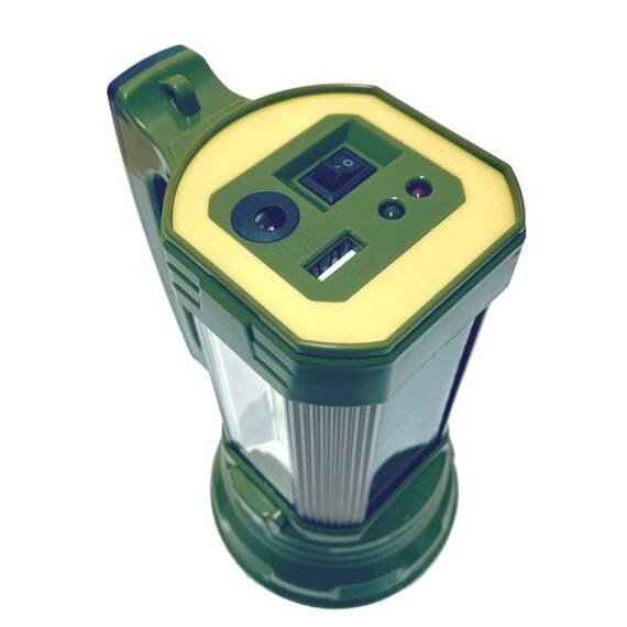 Lanterna LED cu panou solar de 5w : Culoare - verde, Culoare (tm): gri - 10- Roveli