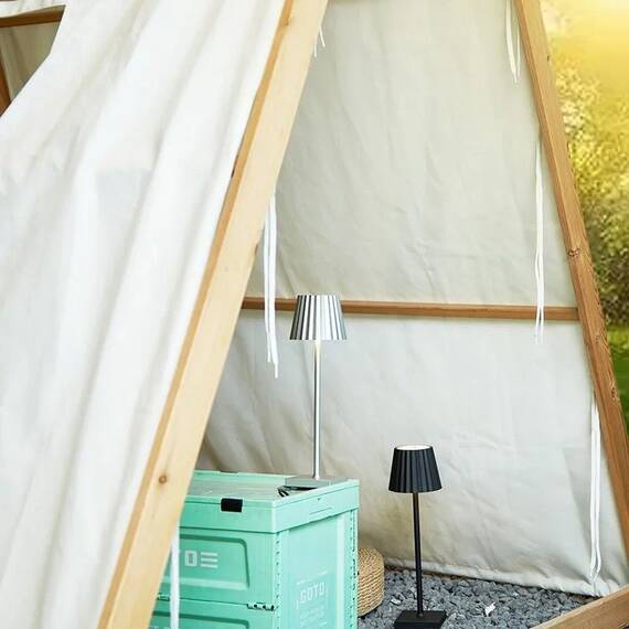 Lampa de masa touch led reincarcabila cu tija telescopica : Culoare - alb, Culoare (tm): alb - 5- Roveli