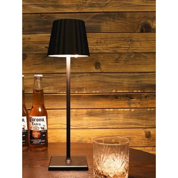 Lampa de masa touch led reincarcabila cu tija telescopica : Culoare - alb, Culoare (tm): negru - 10- Roveli