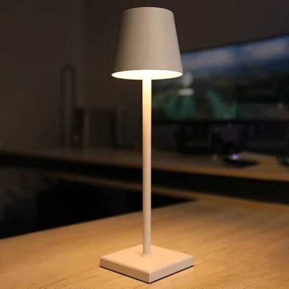 Lampa de masa touch led reincarcabila cu tija telescopica : Culoare - alb, Culoare (tm): alb - 6- Roveli