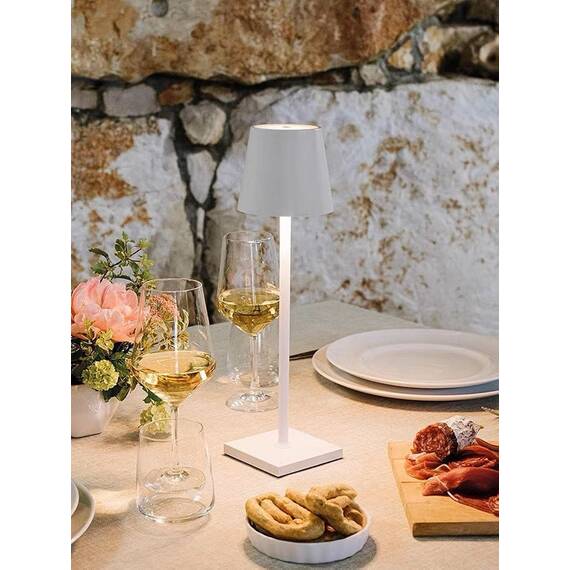 Lampa de masa touch led reincarcabila cu tija telescopica : Culoare - alb, Culoare (tm): alb - 7- Roveli