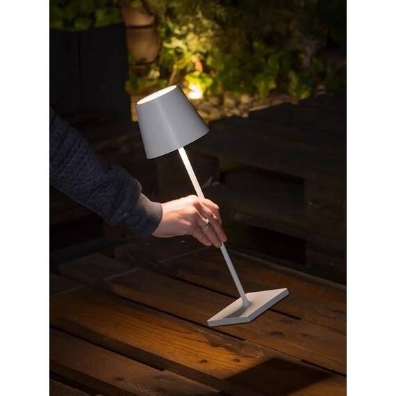 Lampa de masa touch led reincarcabila cu tija telescopica : Culoare - alb, Culoare (tm): alb - 8- Roveli