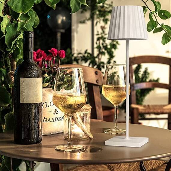 Lampa de masa touch led reincarcabila cu tija telescopica : Culoare - alb, Culoare (tm): alb - 8- Roveli