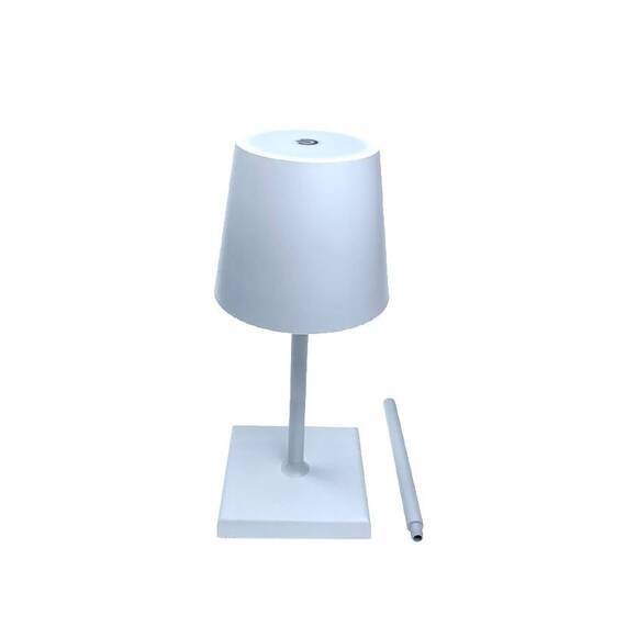 Lampa de masa touch led reincarcabila cu tija telescopica : Culoare - alb, Culoare (tm): alb - 12- Roveli