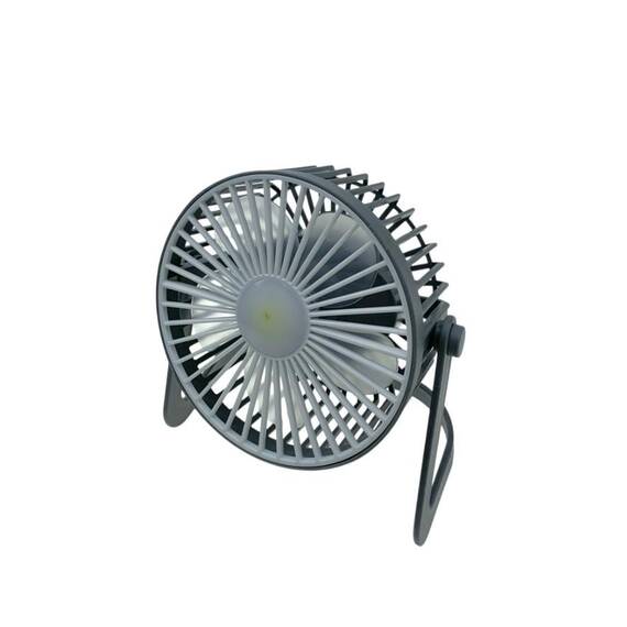 Ventilator desktop, portabil, multifunctional, reincarcabil USB : Culoare - alb, Culoare (tm): gri - 5- Roveli