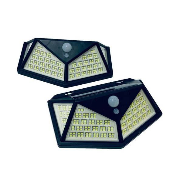 Lampa solara de perete cu senzor de miscare 222 led-uri : Set - 2 buc, Set (tm): 3 buc - 3- Roveli