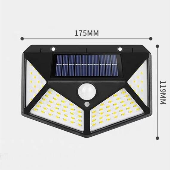 Lampa solara de perete cu senzor de miscare 222 led-uri : Set - 2 buc, Set (tm): 5 buc - 6- Roveli