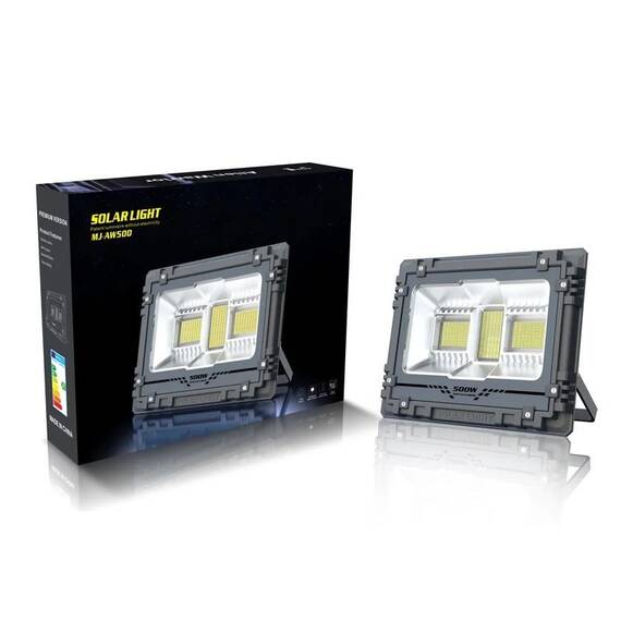 Proiector cu panou solar, impermeabil, din aluminiu, cu telecomanda si temporizator : Putere - 60W - 11- Roveli