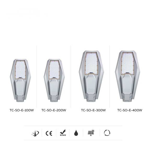 Lampa solara cu panou si telecomanda, aluminiu turnat sub presiune : Putere - 100 W - 7- Roveli