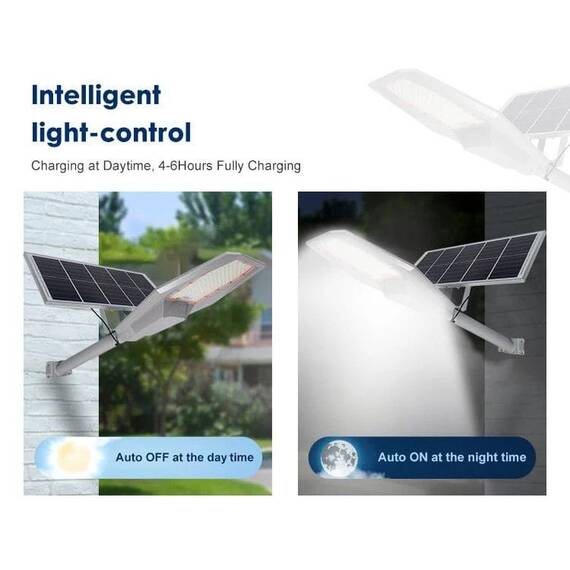 Lampa solara cu panou si telecomanda, aluminiu turnat sub presiune : Putere - 100 W - 11- Roveli