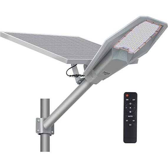 Lampa solara cu panou si telecomanda, aluminiu turnat sub presiune : Putere - 100 W - 3- Roveli