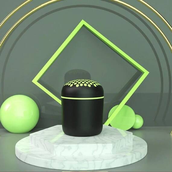 Difuzor mini portabil cu lumini LED : Culoare - rosu, Culoare (tm): verde - 2- Roveli