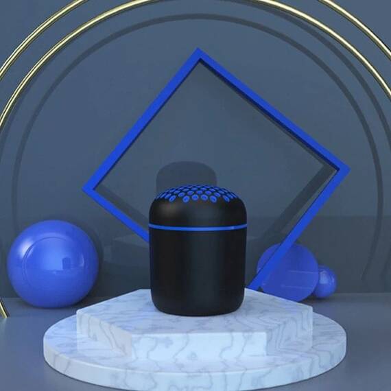 Difuzor mini portabil cu lumini LED : Culoare - rosu, Culoare (tm): albastru - 2- Roveli