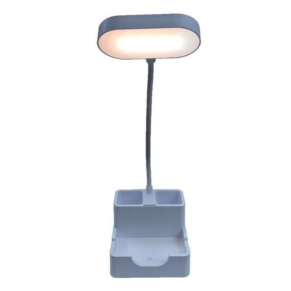 Lampa de birou flexibila cu suport pentru telefonul mobil : Culoare - alb, Set - 1 buc, Culoare (tm): alb, Set (tm): 2 buc - 2- Roveli