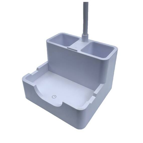 Lampa de birou flexibila cu suport pentru telefonul mobil : Culoare - alb, Set - 1 buc, Culoare (tm): alb, Set (tm): 1 buc - 2- Roveli