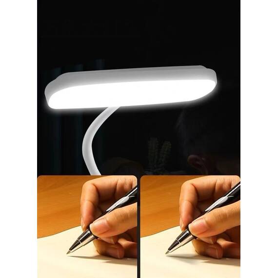 Lampa de birou flexibila cu suport pentru telefonul mobil : Culoare - alb, Set - 1 buc, Culoare (tm): alb, Set (tm): 1 buc - 4- Roveli