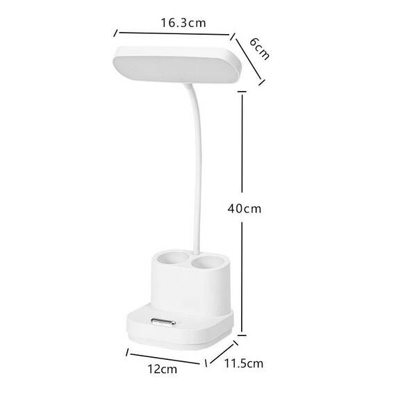 Lampa de birou cu LED pentru protectia ochilor cu suport : Culoare - alb, Culoare (tm): alb - 7- Roveli