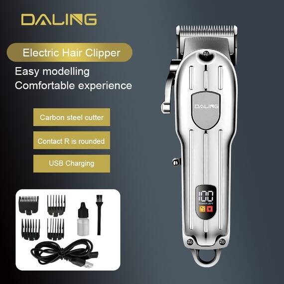 Aparat de tuns LCD cu afisaj digital, reincarcablil : Culoare - argintiu, Culoare (tm): negru - 4- Roveli