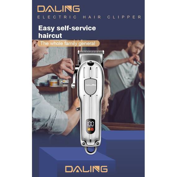 Aparat de tuns LCD cu afisaj digital, reincarcablil : Culoare - argintiu, Culoare (tm): argintiu - 6- Roveli