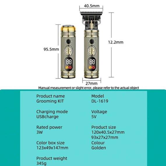 Aparat multifunctional pentru tuns si ras : Culoare - auriu, Culoare (tm): auriu - 7- Roveli