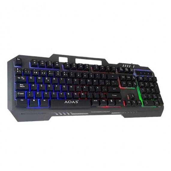 Tastatura cu fir, iluminare RGB, gaming : Culoare - negru, Culoare (tm): negru - 6- Roveli