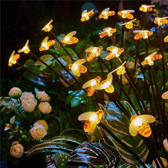 Lampa solara decorativa de gradina albina - Set 2 buc : Culoare - galben, Culoare (tm): galben - 7- Roveli