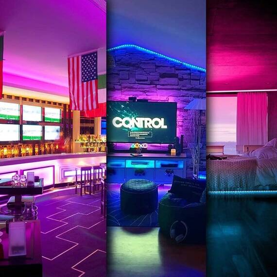 Banda LED smart, impermeabila, RGB SMD5050, cu telecomanda : Marime - 5 m, Marime (tm): 10 m - 8- Roveli