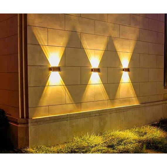 Lampa solara de perete cu 8 LED-uri : Culoare - negru, Culoare (tm): negru - 2- Roveli