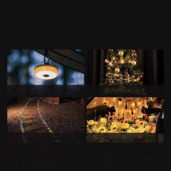 Sir de lumini led pentru camping 8M, set 2 bucati- lumina calda si RGB : Set - 2 buc, Set (tm): 2 buc - 9- Roveli