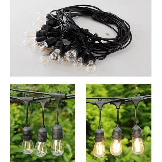 Ghirlanda luminoasa cu pendule, 10m cu 20 becuri, interconectabila, 220V : Tip lumina - Calda, Tip lumina (tm): Calda - 8- Roveli