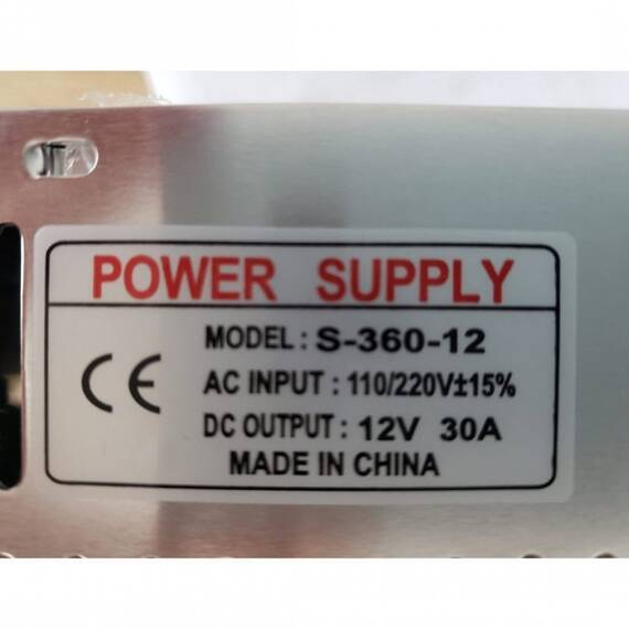 Sursa tensiune alimentare in comutatie stabilizata 12V : Putere - 30 A - 4- Roveli