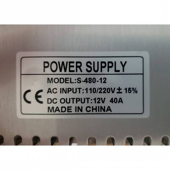 Sursa tensiune alimentare in comutatie stabilizata 12V : Putere - 40 A - 4- Roveli
