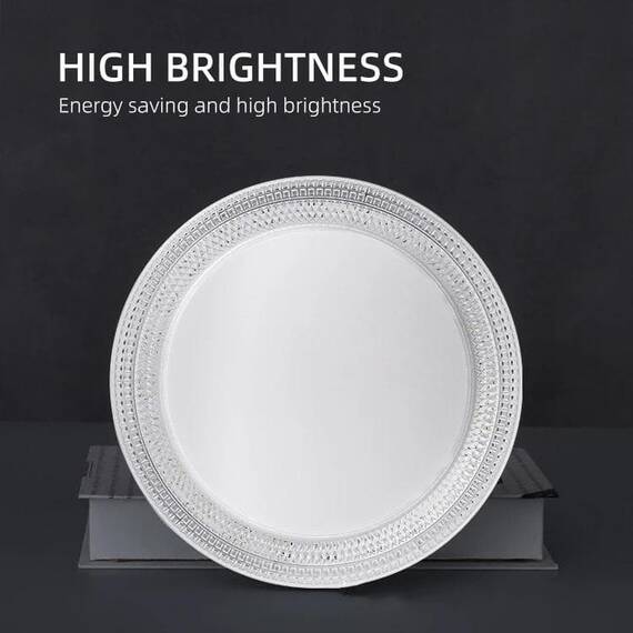 Plafoniera LED rotunda, lumina alb rece, crystal design : Putere - 48W, Set - 5 buc - 7- Roveli