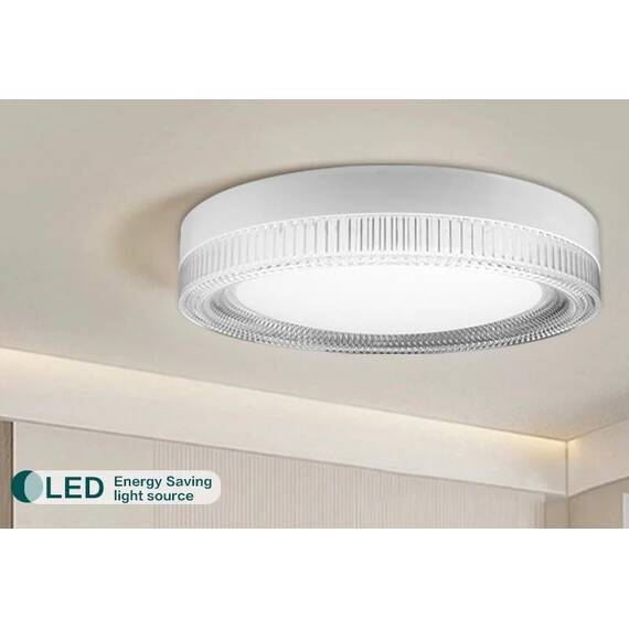 Plafoniera LED rotunda, lumina alb rece, crystal design : Putere - 48W, Set - 5 buc - 8- Roveli