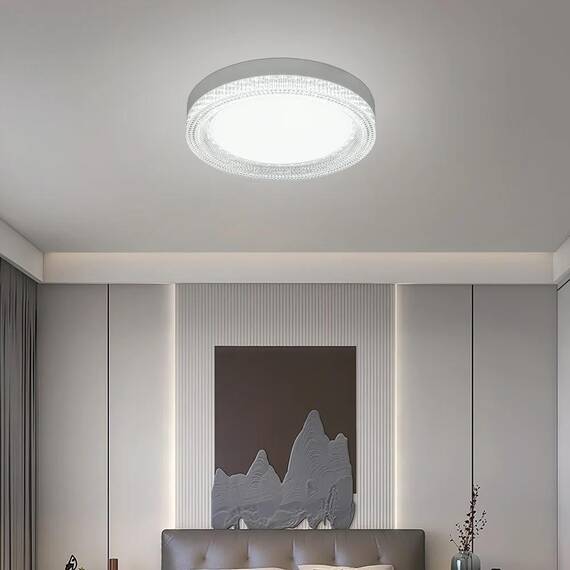 Plafoniera LED rotunda, lumina alb rece, crystal design : Putere - 48W, Set - 5 buc - 3- Roveli