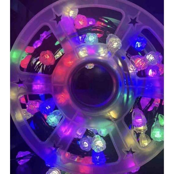 Instalatie luminoasa tip snur cu 240 becuri led, pentru Craciun, lungime 50m, lumina multicolor : Tip lumina - RGB-multicolor, Tip lumina (tm): RGB-multicolor - 8- Roveli