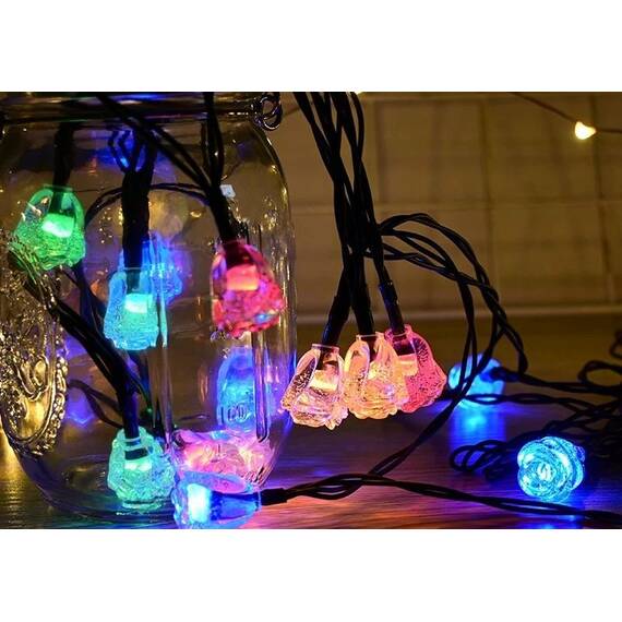 Instalatie luminoasa tip snur cu 240 becuri led, pentru Craciun, lungime 50m, lumina multicolor : Tip lumina - RGB-multicolor, Tip lumina (tm): RGB-multicolor - 4- Roveli