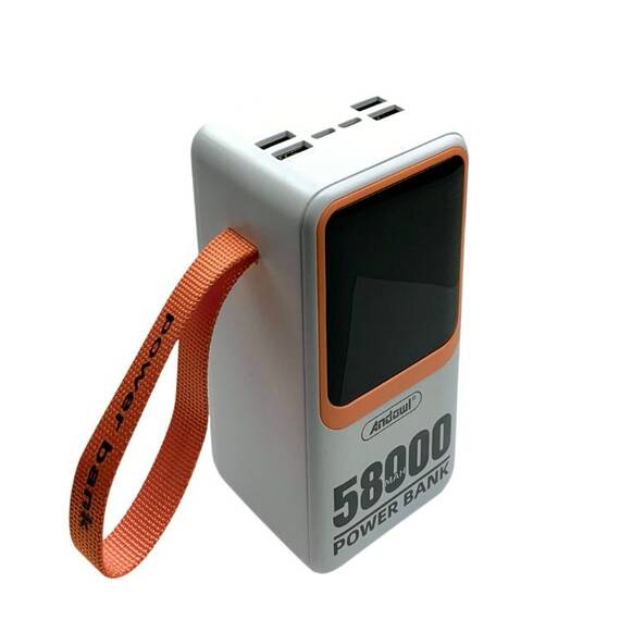 Baterie externa cu afisaj LED, 58000mAh , USB C si  Lightning : Culoare - negru, Culoare (tm): alb - 2- Roveli