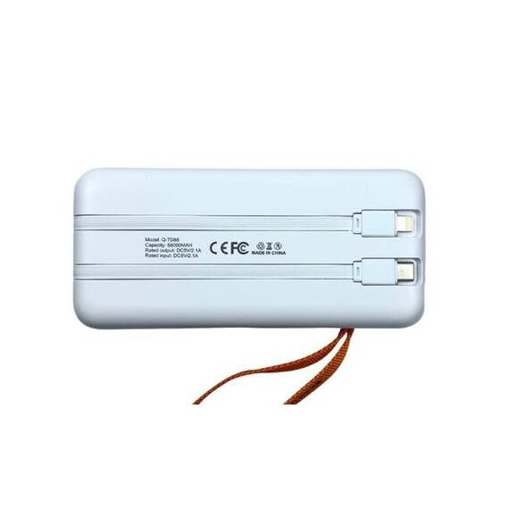Baterie externa cu afisaj LED, 58000mAh , USB C si  Lightning : Culoare - negru, Culoare (tm): alb - 5- Roveli