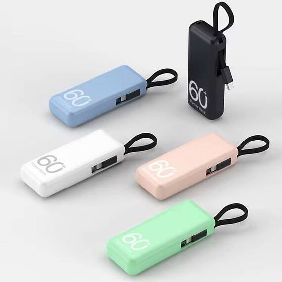 Baterie externa mini,  6500mAh, Q-CD633 : Culoare - alb, Culoare (tm): verde - 4- Roveli
