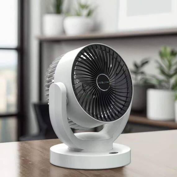 Ventilator de circulatie a aerului, reincarcabil, 3 viteze : Culoare - alb, Culoare (tm): alb - 4- Roveli