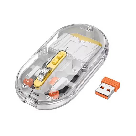 Mouse Conexiune Bluetooth si Wireless 2.4G si BT, 300mAh, Conector USB, DPI ajustabil : Culoare - mov, Culoare (tm): gri - 3- Roveli