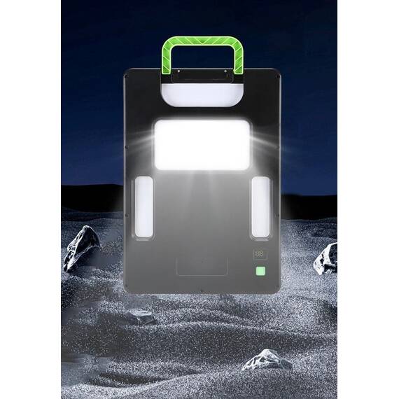 Panou solar fotovoltaic portabil cu lanterna 10000mAh : Putere - 15W - 4- Roveli
