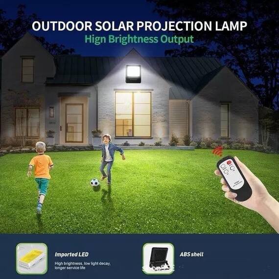 Proiector solar cu panou monocristalin si telecomanda : Putere - 300 W - 6- Roveli