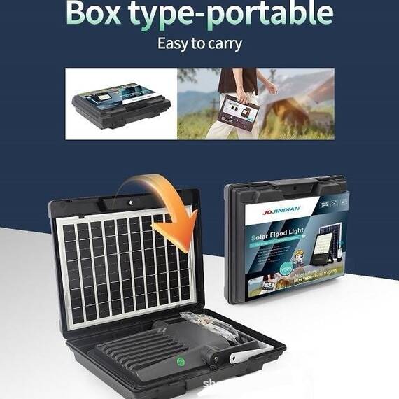 Proiector solar cu panou monocristalin si telecomanda : Putere - 300 W - 7- Roveli