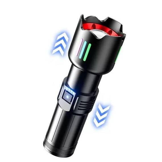 Lanterna profesionala din aliaj de aluminiu COBA CB-W522D - Putere de 2000 lumeni : Culoare - negru, Culoare (tm): negru - 8- Roveli
